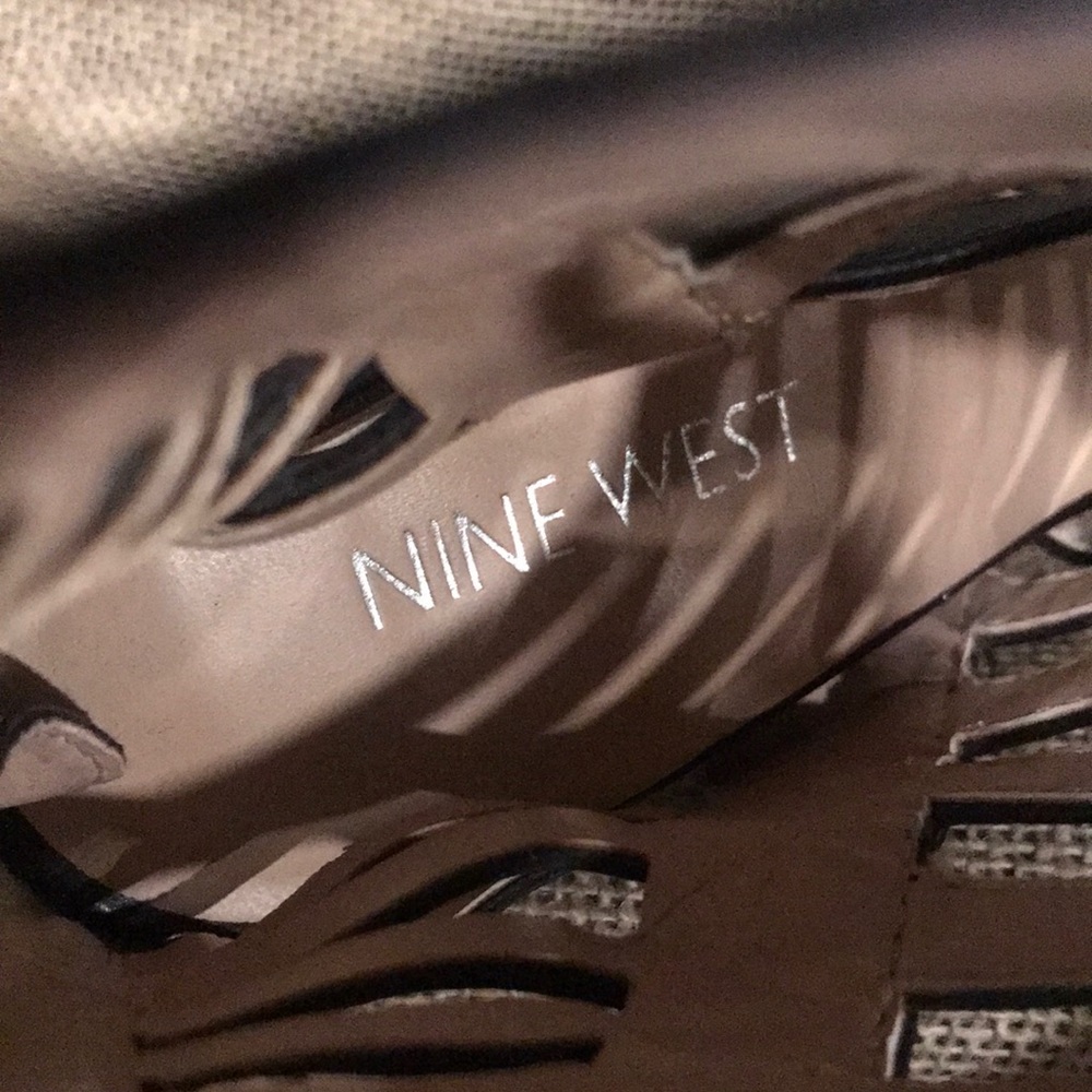 Nine West Black Stiletto Strappy Sandals 7.5 - Picture 12 of 16